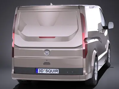 HQLowPoly Generic Van 2016  Low-poly 3D model