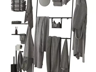 Decorative bathroom set 202 3D model