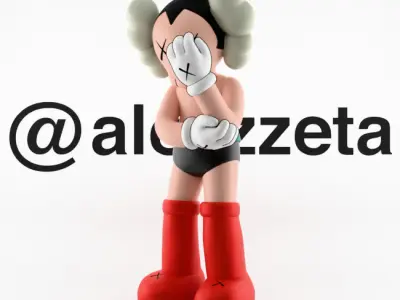 Kaws Astroboy Textured Low-poly 3D model