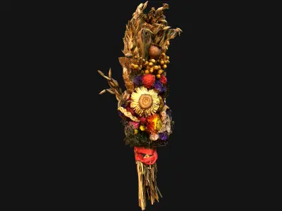 Wild Flowers with Herbs Didukh Ukrainian Souvenir Low-poly 3D model