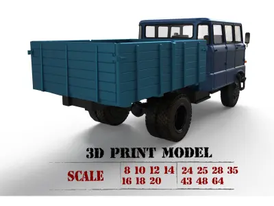 IFA W50 BTP Langkabine bautruppfahrzeug 3d model stl 3D print model