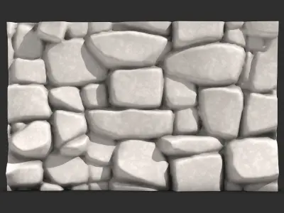 Fractured Rock Wall Environment Model 3D print model