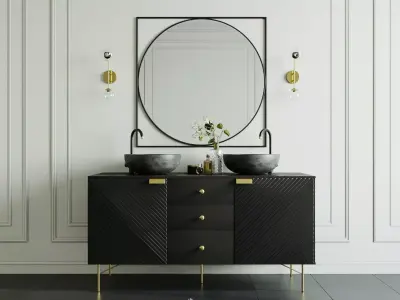 Vanity unit with decor by Maisons du Monde 3D model