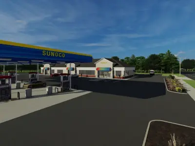 Sunoco Gas Station 3D model