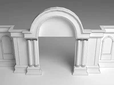 Entry Gate 3D model buy