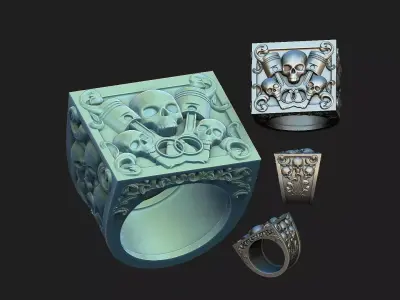 biker ring with motor  4 3D print model