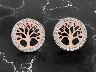 Jewelry Earring 3D print model 19