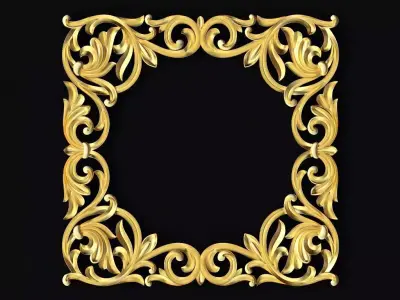 Central decor ornament for furniture 3D model 492