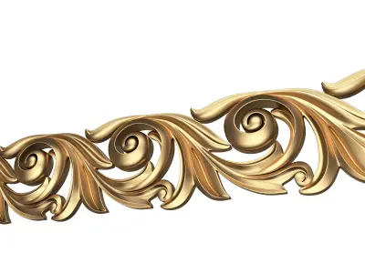 Ornament Element Molding 023 Low-poly 3D model