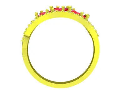 5738 luxury diamond women ring  3D print model