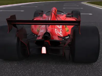 Furmula 1 racing car 2021 Concept design Low-poly 3D model