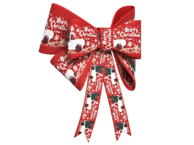 Christmas Bow Ribbon 05 Low-poly 3D model
