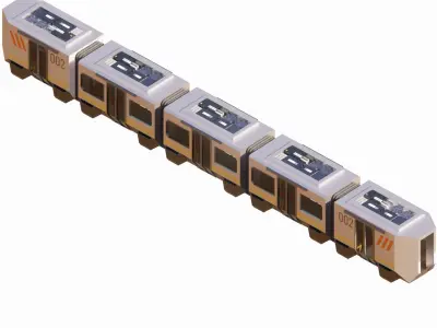 Sci-fi levitating Monorail 002 3D model