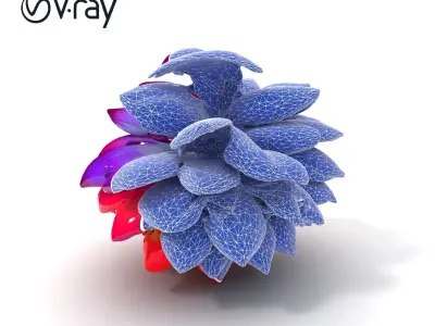 Glowing Flower Model Pack for D Rendering and Game Engines Low-poly 3D model