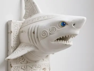 shark 3D print model