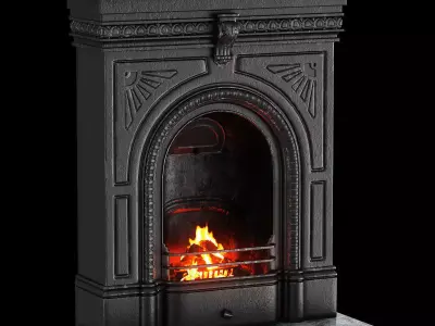  Victorian Cast Iron Fireplace 3D model