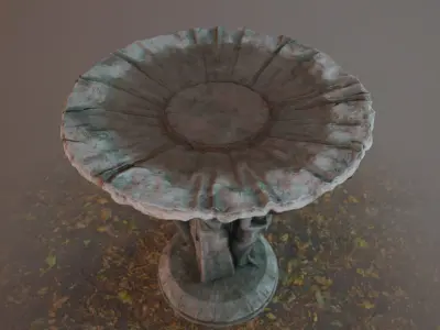 BirdBath Statue 3D model