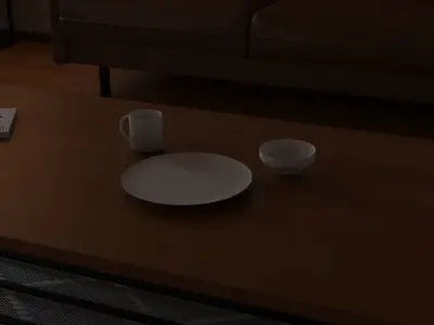 Ceramic Dining Set Free 3D model