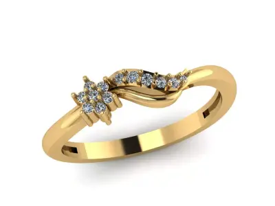 Jewelry Diamond Ring 3D Print Model 3D print model 26