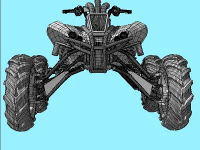 ATV Lifted Fourwheeler Quad 3D model