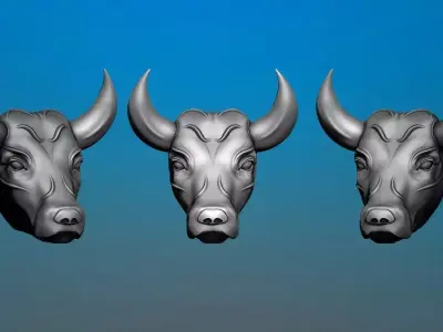 bull head pendant 3D print model