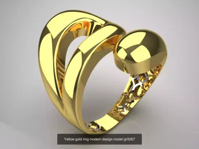 Collection of ready to make ring files Sculptural Modern Designs 3D Model Pack