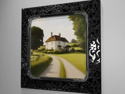 Victorian style picture frame 3D model