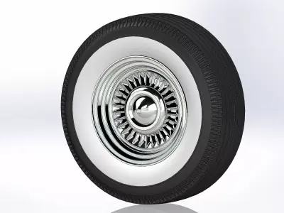 Custom wheels American Racing VF555 Conti 15inch for scale model 3D print model