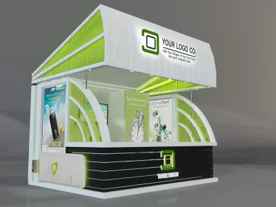 Booth Exhibition Stand a213 3D model