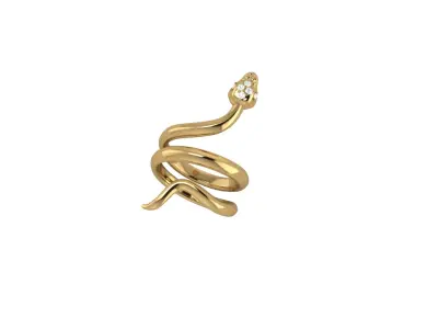 Snake Ring 3D print model 6