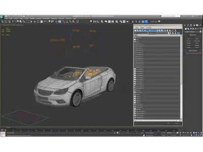 Generic Cabriolet Rigged 3D model