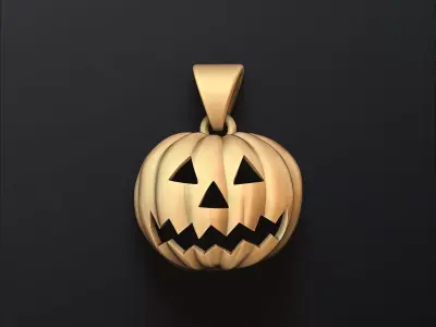Halloween Pumpkin Pendant 3D print model