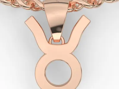 pendant twelve symbols of the zodiac Silver Gold  Print 3D print model