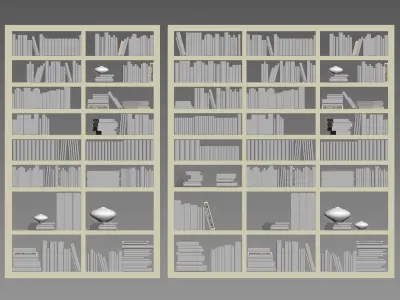 Wardrobe with decorative set 3D model