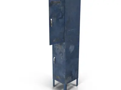 Lockers metal locker Low-poly 3D model