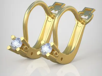 Earring model 241 3D printable model 3D print model