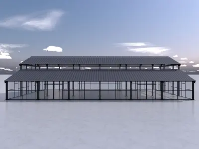 3D Model of Metal Structure Frame MK3 Low-poly 3D model