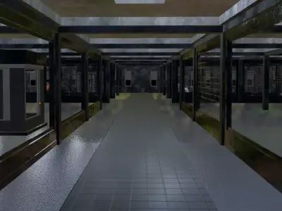 Formula 1 showroom Low-poly 3D model