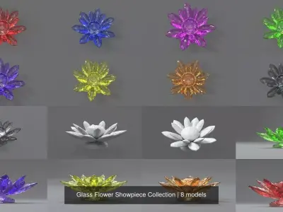 Glass Flower Showpiece Collection