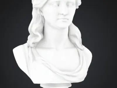 Classical Female Bust Sculpture  3D model purchase