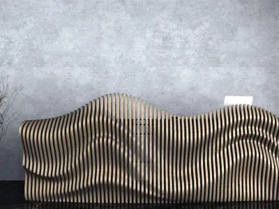 Parametric Wavy Wooden Furniture 24-  CNC files for cutting 3D model