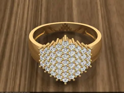 Diamond Jewelry Ring 3D print model