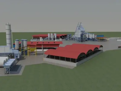 Concrete Batching Plant 3D model