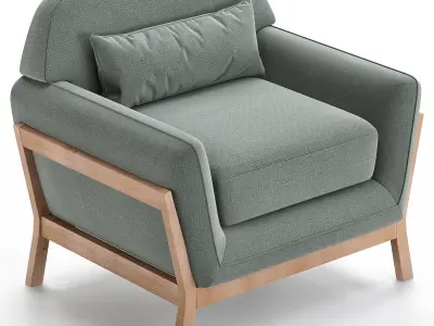 Armchair ennis Low-poly 3D model