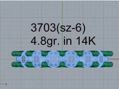 Diamond Band Ring 3703 3D print model