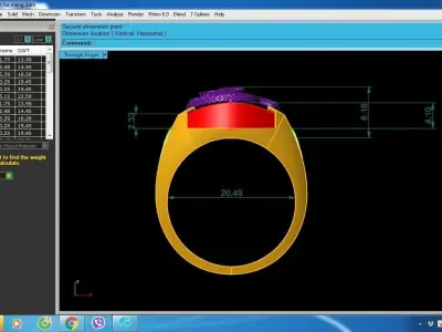 Luxury Snake Signet Ring for Men  1089 3D print model