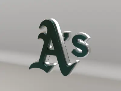 MLB Oakland Athletics V2 Team Logo 3D model