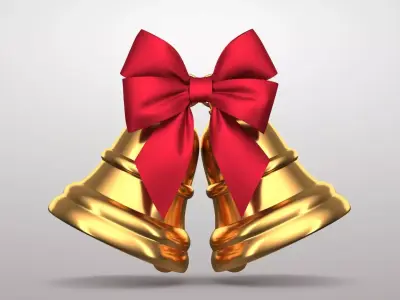 Christmas Bell 02v PBR 3D model