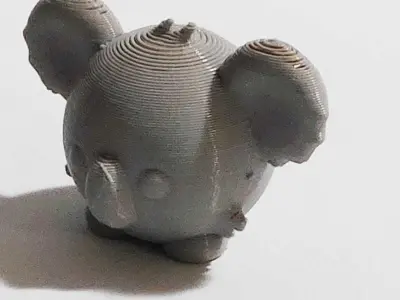 A cute Round Koala to decorate and play 3D print model