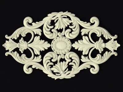 Central decor ornament for furniture 3D model 668